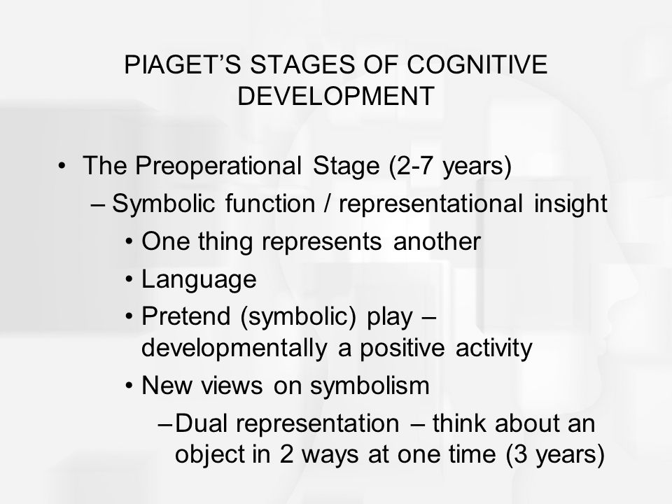 Dual representation clearance piaget